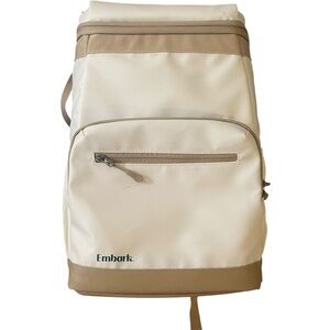 Embark Insulated Cream and Tan Cooler Backpack